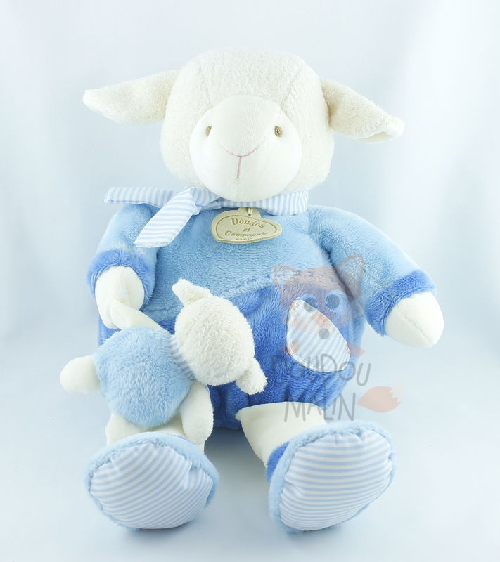  les zamigolos baby comforter sheep with baby blue 